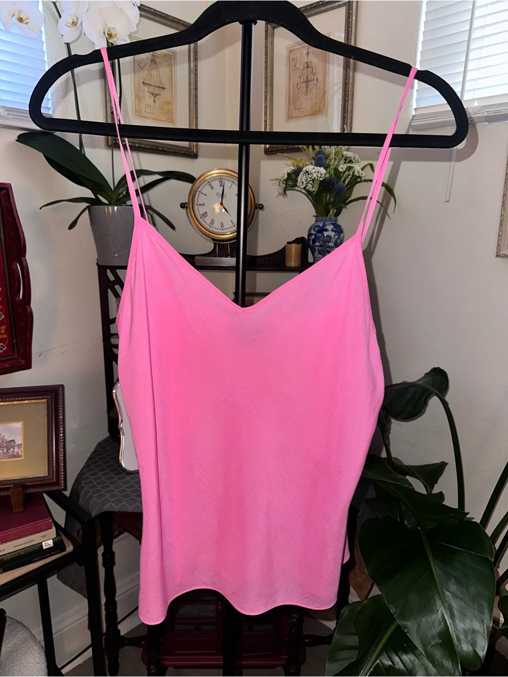Rag & Bone Pink Silk-Blend V-Neck Cami Size SP